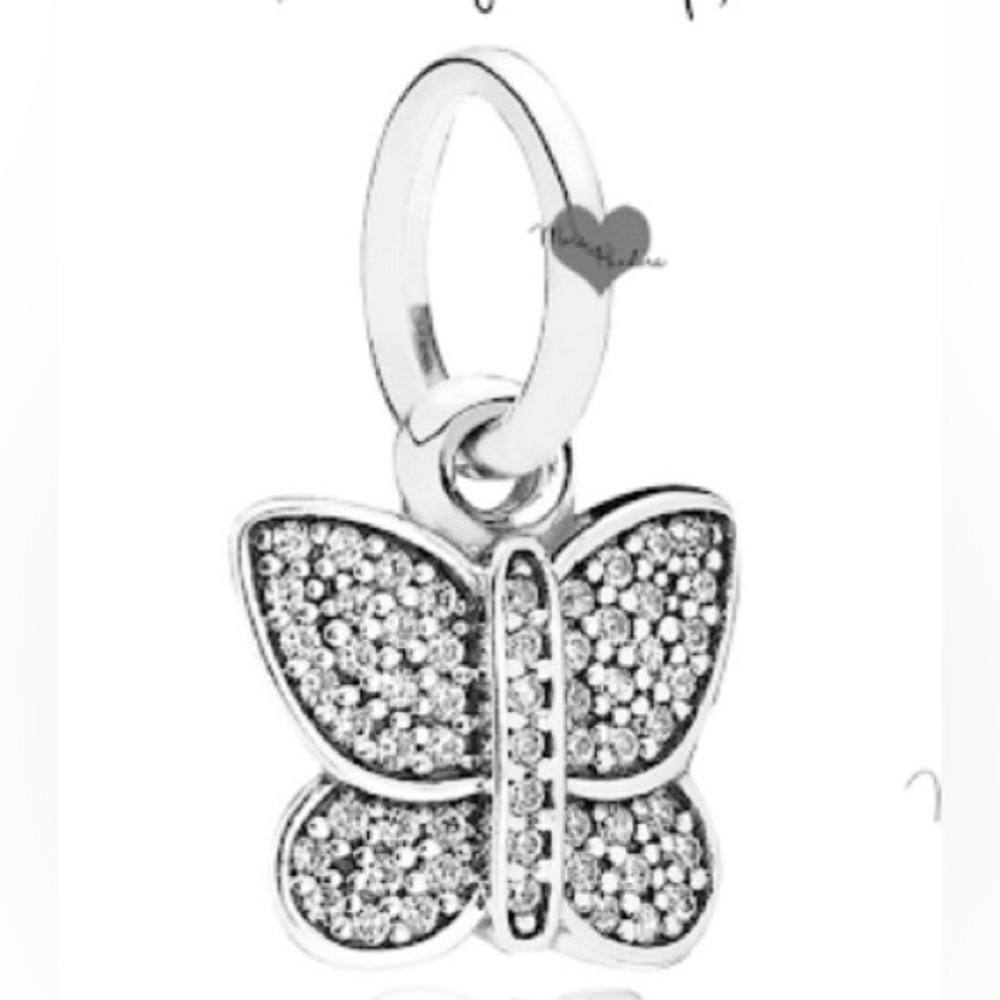 Pandora sparkling butterfly charm